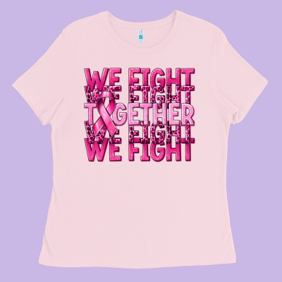 Together We Fight Cancer Ladies Tee Designed By Nancycooperartshop
