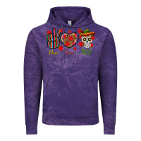 Cloud Purple Peace Love Dia De Los Muertos Vintage Hoodie - BundleAndBundleShop