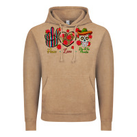 Vintage Coffee Peace Love Dia De Los Muertos Vintage Hoodie - BundleAndBundleShop
