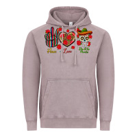 Vintage Zinc Peace Love Dia De Los Muertos Vintage Hoodie - BundleAndBundleShop