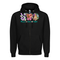 Black Peace love Easter Day Zipper Hoodie - HowdyJamesFarm