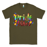 Army Green Pride Vibes LGBTQ Classic Tee - BundleAndBundleShop