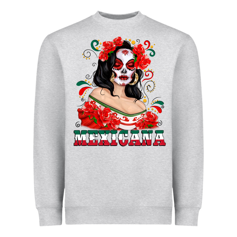 Mexicana With Skull Girl Heavyweight Sweatshirt by texasbilliewilder | Teevron