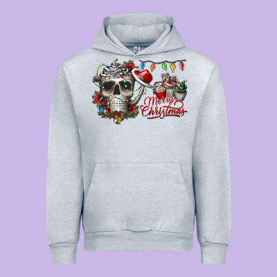 Merry Christmas  Skull Urban Hoodie Designed By Cowhidedigitalart