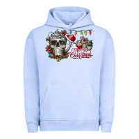 Pigment Grape Ice Merry Christmas  skull Urban Hoodie - CowhideDigitalArt