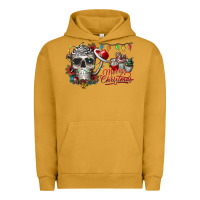 Pigment Peanut Butter Merry Christmas  skull Urban Hoodie - CowhideDigitalArt