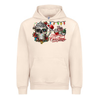Sandshell Merry Christmas  skull Urban Hoodie - CowhideDigitalArt