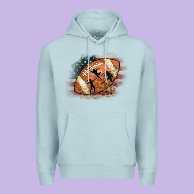 American Football Flag Players Premium Hoodie Designed By Cowcowdesign