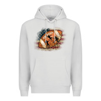 Dove Grey American Football Flag Players Premium Hoodie - CowCowDesign