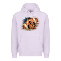 Lilac American Football Flag Players Premium Hoodie - CowCowDesign