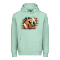 Seafoam American Football Flag Players Premium Hoodie - CowCowDesign