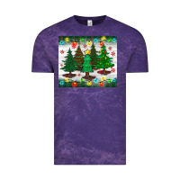 Cloud Purple christmas trees tumbler Vintage Tee - BundleAndBundleShop