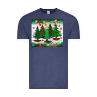 Vintage Denim christmas trees tumbler Vintage Tee - BundleAndBundleShop