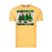 Vintage Mustard christmas trees tumbler Vintage Tee - BundleAndBundleShop