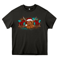 Asphalt christmas mom highland cow Heavy Core Tee - BarkalooDesign