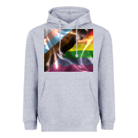 Heather Grey Pride flag Heavyweight Hoodie - FaDigitalArtStudio