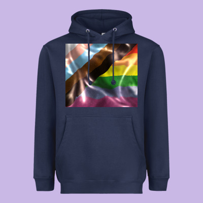Pride Flag Heavyweight Hoodie Designed By Fadigitalartstudio
