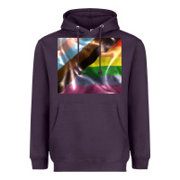 Plum Pride flag Heavyweight Hoodie - FaDigitalArtStudio