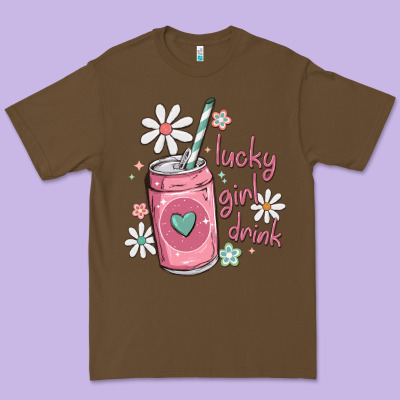 Lucky Girl Drink Premium Tee Designed By Maliassmallbusiness