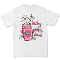 White lucky girl drink Premium Tee - MaliasSmallBusiness