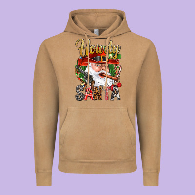 Howdy Santa Vintage Hoodie Designed By Bundleandbundleshop