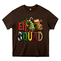 Chocolate Brown elf squad with elf hat and socks Heavy Core Tee - AdoDesignShop