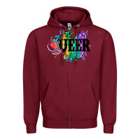 Burgundy Queer Zipper Hoodie - CowGirlArtShop