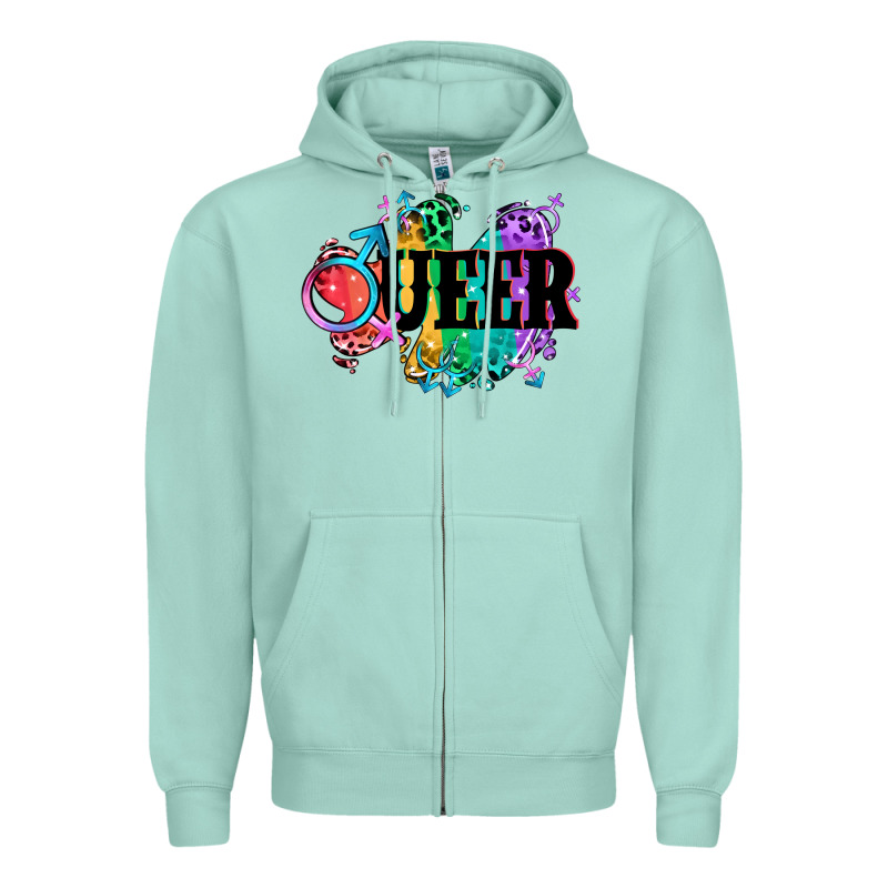 Queer Zipper Hoodie by CowGirlArtShop | Teevron