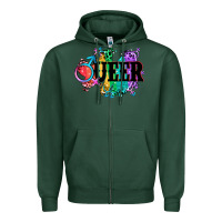 Sports Green Queer Zipper Hoodie - CowGirlArtShop
