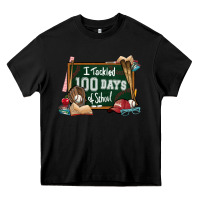 Black I tacked 100 days school Baseball Heavy Core Tee - NancyCooperArtShop