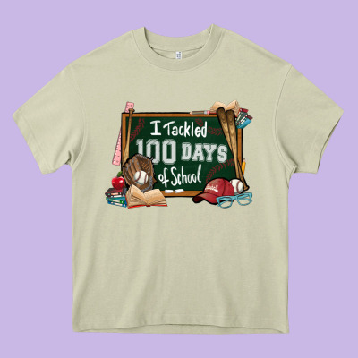 I Tacked 100 Days School Baseball Heavy Core Tee Designed By Nancycooperartshop