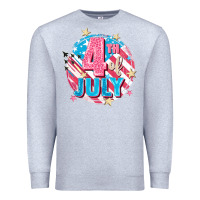 Heather Grey 4th of July Premium Sweatshirt - FaDigitalArtStudio