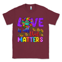 Burgundy Love İs All That Matters Classic Tee - BundleAndBundleShop