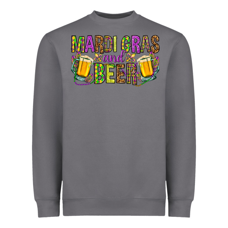 Mardi Gras And Beer Heavyweight Sweatshirt by NancyCooperArtShop | Teevron