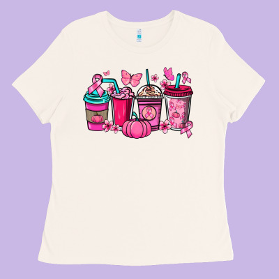 Cancer Coffee Cups Ladies Tee Designed By Nancycooperartshop