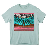 Arona western fringe cowhide leopard Heavy Core Tee - BarkalooDesign