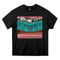 Black western fringe cowhide leopard Heavy Core Tee - BarkalooDesign