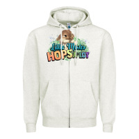 Oatmeal Heather Little mister hops a lot Easter day Zipper Hoodie - HowdyJamesFarm