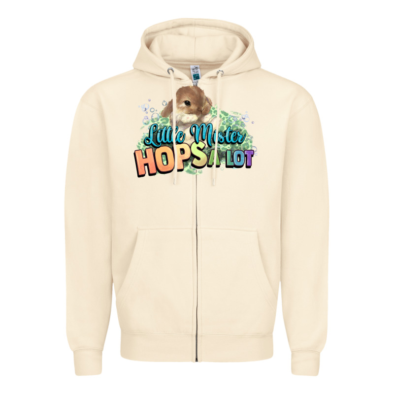 Little Mister Hops A Lot Easter Day Zipper Hoodie by HowdyJamesFarm | Teevron