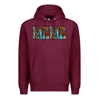 Burgundy Mama Turquoise Tooled Premium Hoodie - CowCowDesign