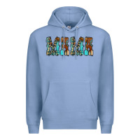 Colony Blue Mama Turquoise Tooled Premium Hoodie - CowCowDesign