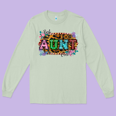 Best Aunt Ever! Long Sleeve Tee Designed By Bettercallsaul