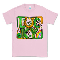 Bubblegum Pink lucky horseshoe st patricks day leopard frame Classic Tee - LillyAllenDesigns