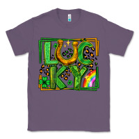 Lavender lucky horseshoe st patricks day leopard frame Classic Tee - LillyAllenDesigns