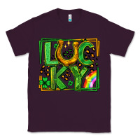 Plum lucky horseshoe st patricks day leopard frame Classic Tee - LillyAllenDesigns