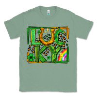 Sage lucky horseshoe st patricks day leopard frame Classic Tee - LillyAllenDesigns