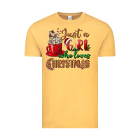 Vintage Mustard just a girl who loves christmas Vintage Tee - BundleAndBundleShop
