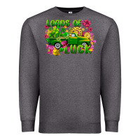 Charcoal Heather Loads of luck St. Patricks Day Premium Sweatshirt - FaDigitalArtStudio
