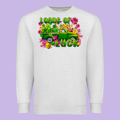 Loads Of Luck St. Patricks Day Premium Sweatshirt Designed By Fadigitalartstudio