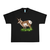 Black pronghorn Urban Heavy Tee - LillyAllenDesigns